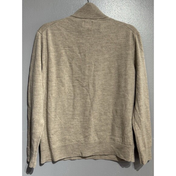 UNTUCKIit 1/4 Zip Pullover Sweater Mens Khaki Extra FINE Merino Wool Size XL - Picture 2 of 8